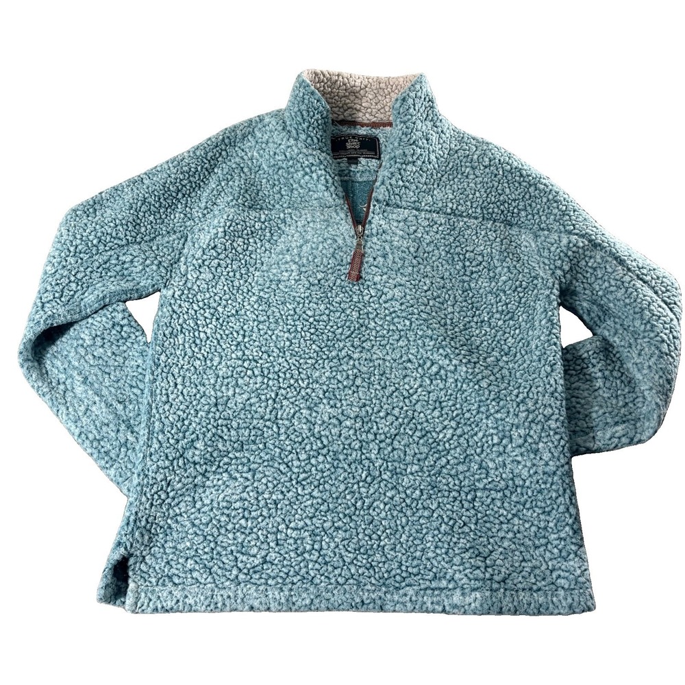 True Grit Sherpa Medium Pullover 1/4 Zip Cute Fuzzy Soft Warm The Shirt Shop